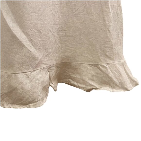 REFORMATION White Linen Square Neck Spaghetti Strap Mini Dress Sz 0 - Picture 5 of 9